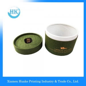 grønn trykt gullstempling teemballasje gråbrettet papir kjernerør med flip cap 