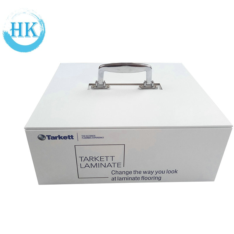 Luxury White Cardcover Box With Iron Handle Foam Insert