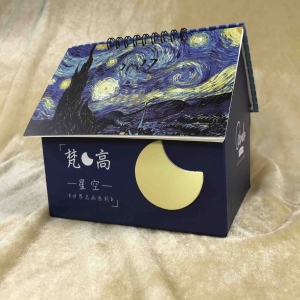 Skrivebordskalendere Starry Night in House Shape with Design Logo 2019 